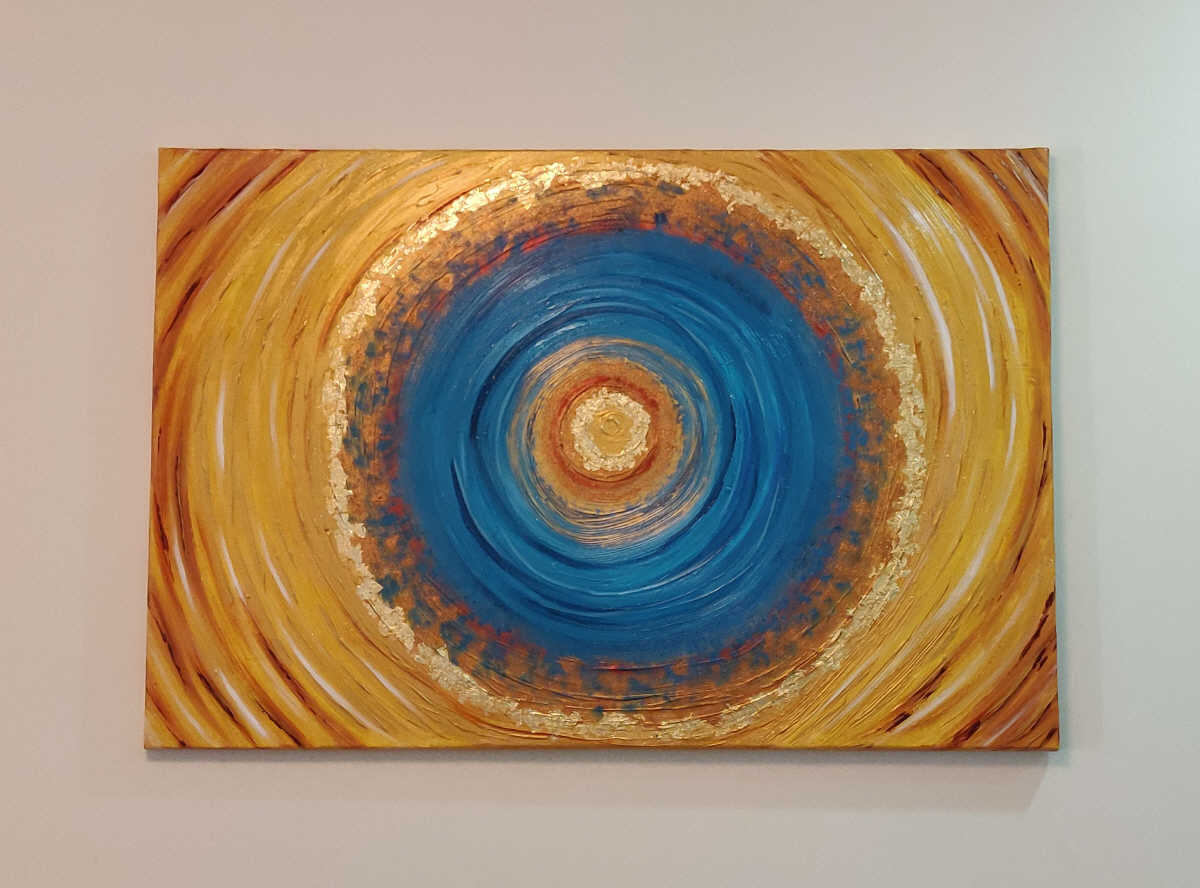 Abstract Acrylic Painting on Canvas - Circle of Life