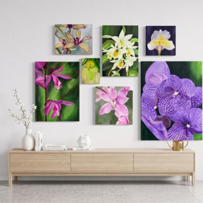 Acrylic Paintings on Canvas – Orchids Acrylic Paintings on Canvas - Orchids