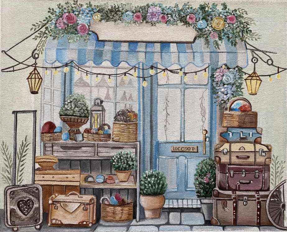 Acrylic painting on Canvas Sheet - Cafe
