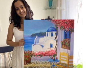 Acrylic-painting-on-canvas-Santorini-Greece-6