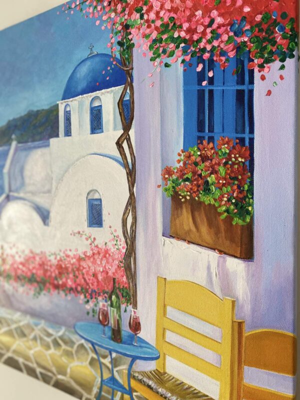 Acrylic Painting on Canvas - Santorini-Greece