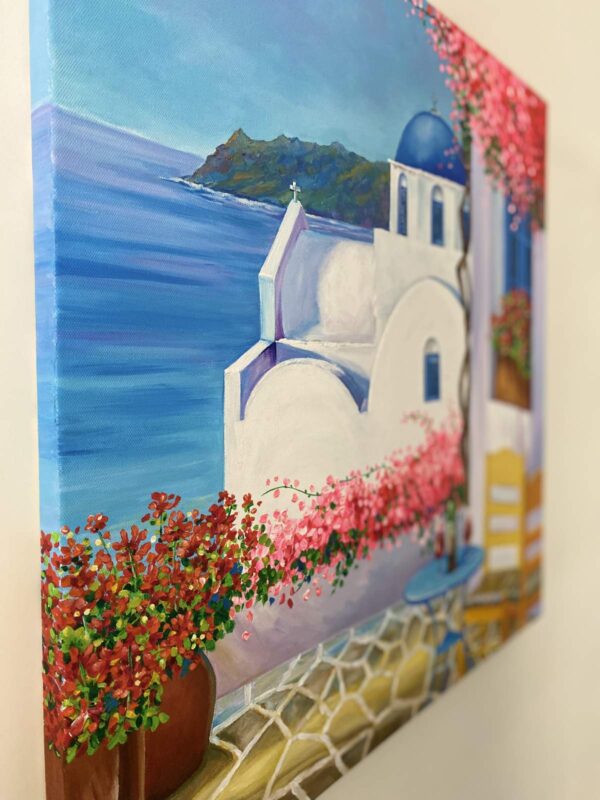 Acrylic Painting on Canvas - Santorini-Greece