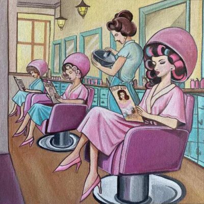 Acrylic painting on Canvas - Salon