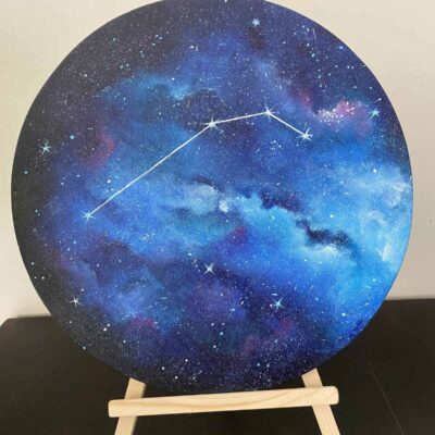 Customised Zodiac Sign Constellation Acrylic Galaxy Painting