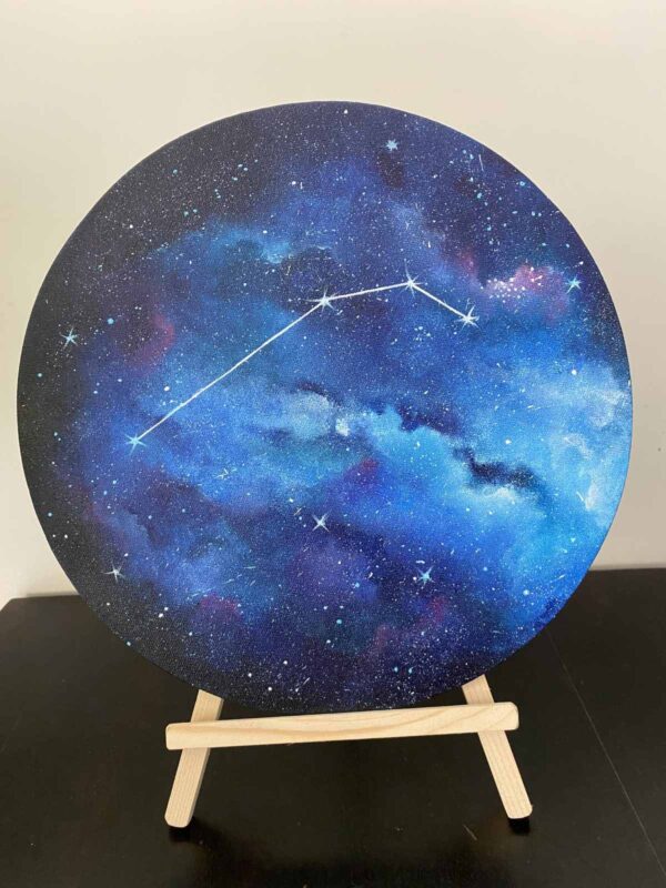 Customised Zodiac Sign Constellation Acrylic Galaxy Painting