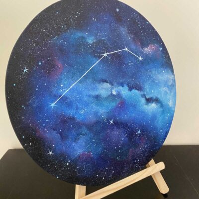 Customised Zodiac Sign Constellation Acrylic Galaxy Painting