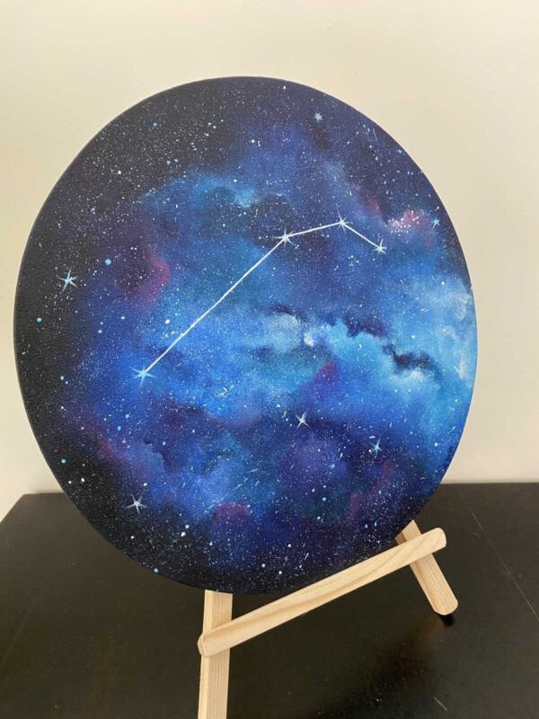 Customised Zodiac Sign Constellation Acrylic Galaxy Painting