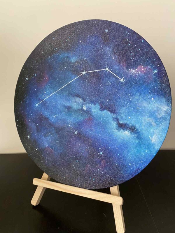 Customised Zodiac Sign Constellation Acrylic Galaxy Painting