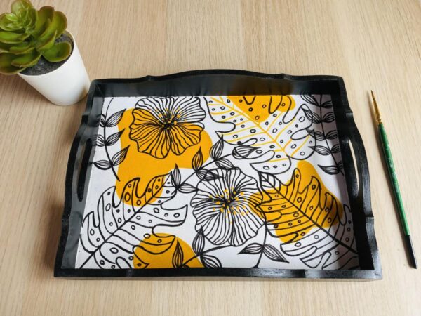Hand Painted Serving Tray - Floral