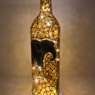 Hand Painted Elephant Bottle Lamp