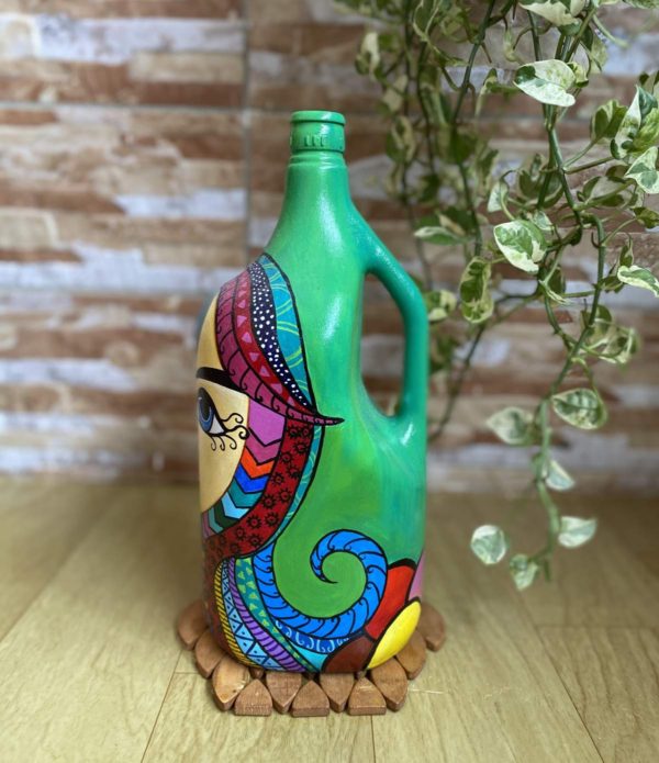 Hand-painted-glass-bottle-girl-2
