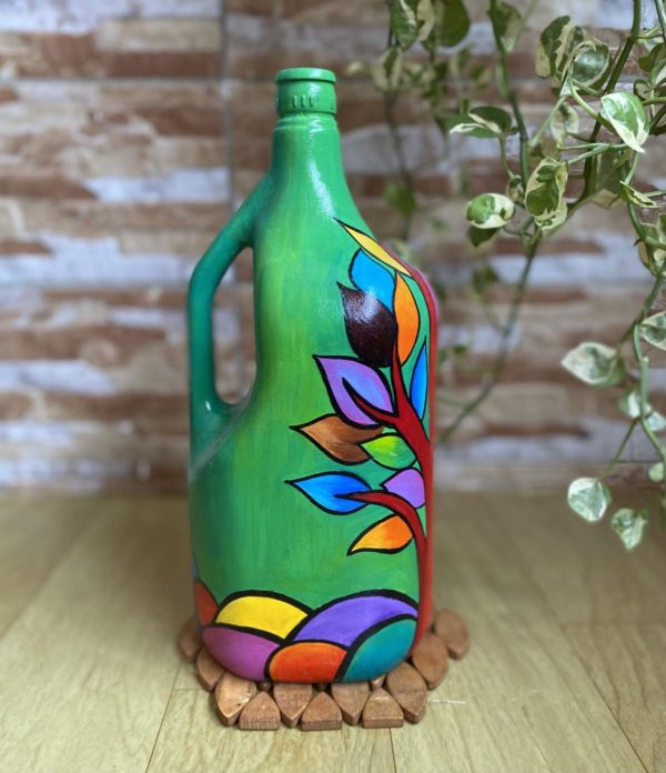 Hand-painted-glass-bottle-girl-3