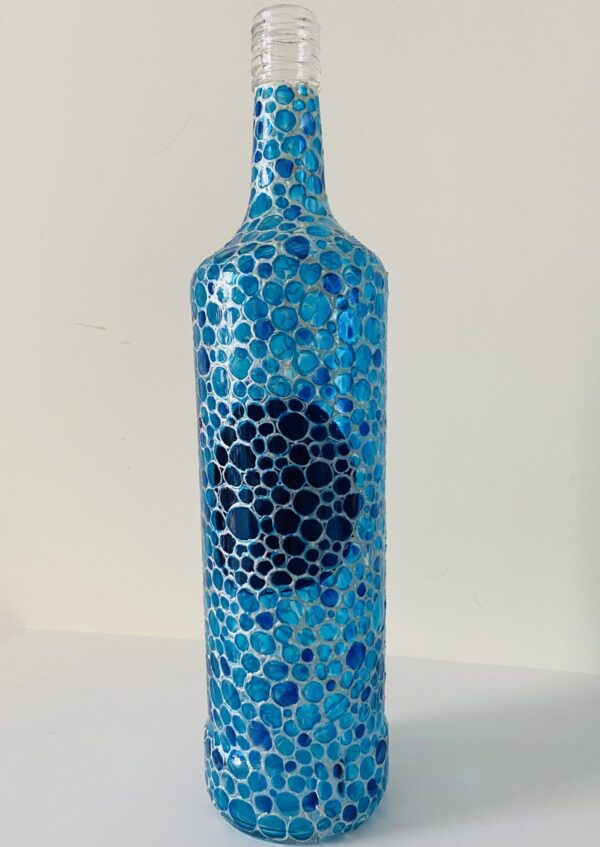 Hand Painted Lotus Bottle Lamp