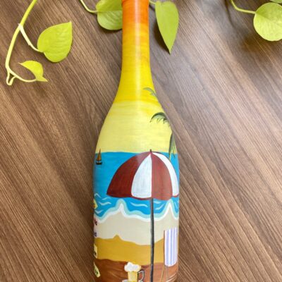 Hand Painted Recycled Bottle Decor - Goa