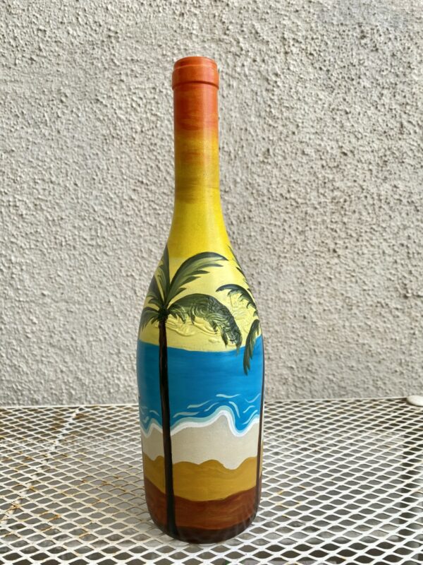 Hand Painted Recycled Bottle Decor - Goa