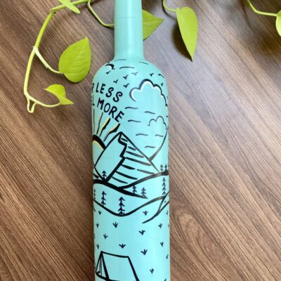 Hand Painted Recycled Bottle - Travel