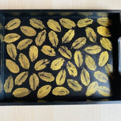 Hand Painted Serving Tray - Leaves