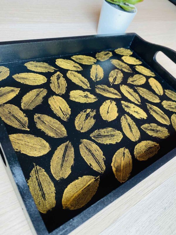 Hand Painted Serving Tray - Leaves