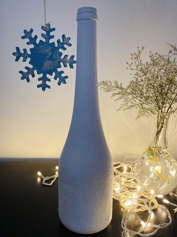 Hand-painted-white-xmas-bottle-vase