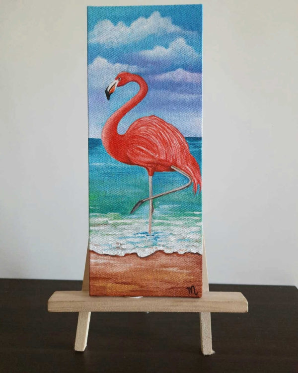 Mini Canvas Painting - Flamingo - Image 2