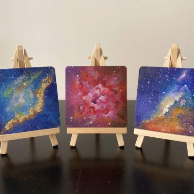 Miniature Galaxy Paintings - Set of 3