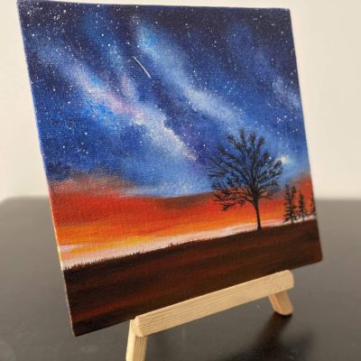 Mini Canvas Painting - Galaxy Sunset