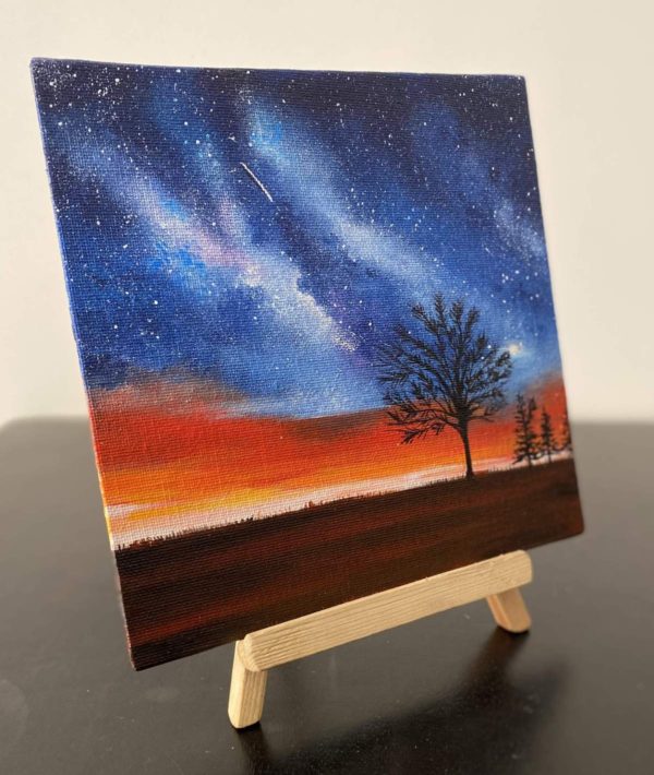 Mini Canvas Painting - Galaxy Sunset