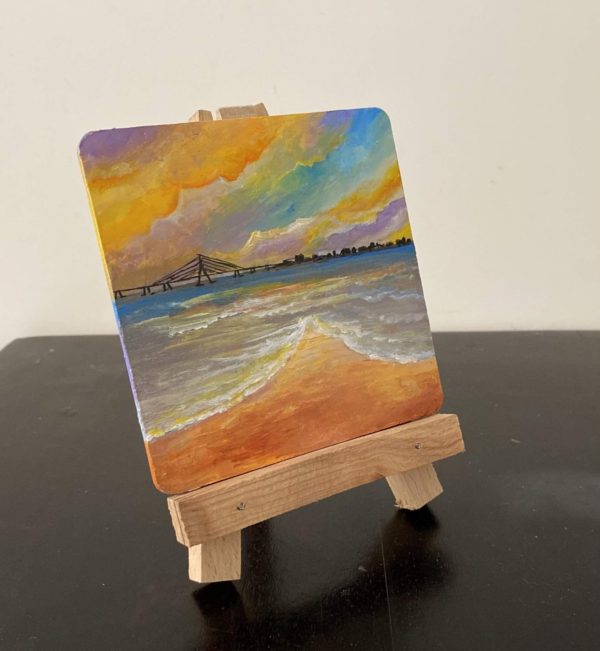 Miniature Sunset Painting