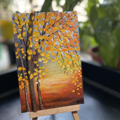 Mini Canvas Painting - Fall Colours