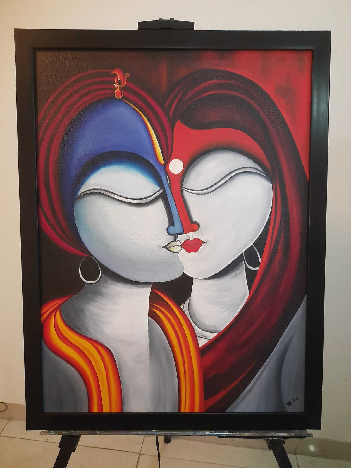 Contemporary Artwork - radha krishna painting modern art - OFF-64% > Shipping free
