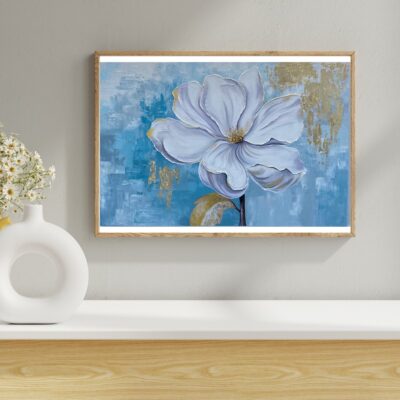 Textured Floral Acrylic Painting on Canvas